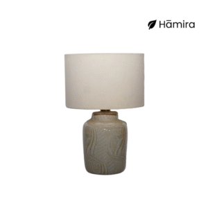 Ezra White Brown Desk Lamp