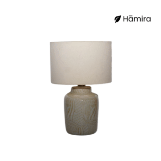 Ezra White Brown Desk Lamp