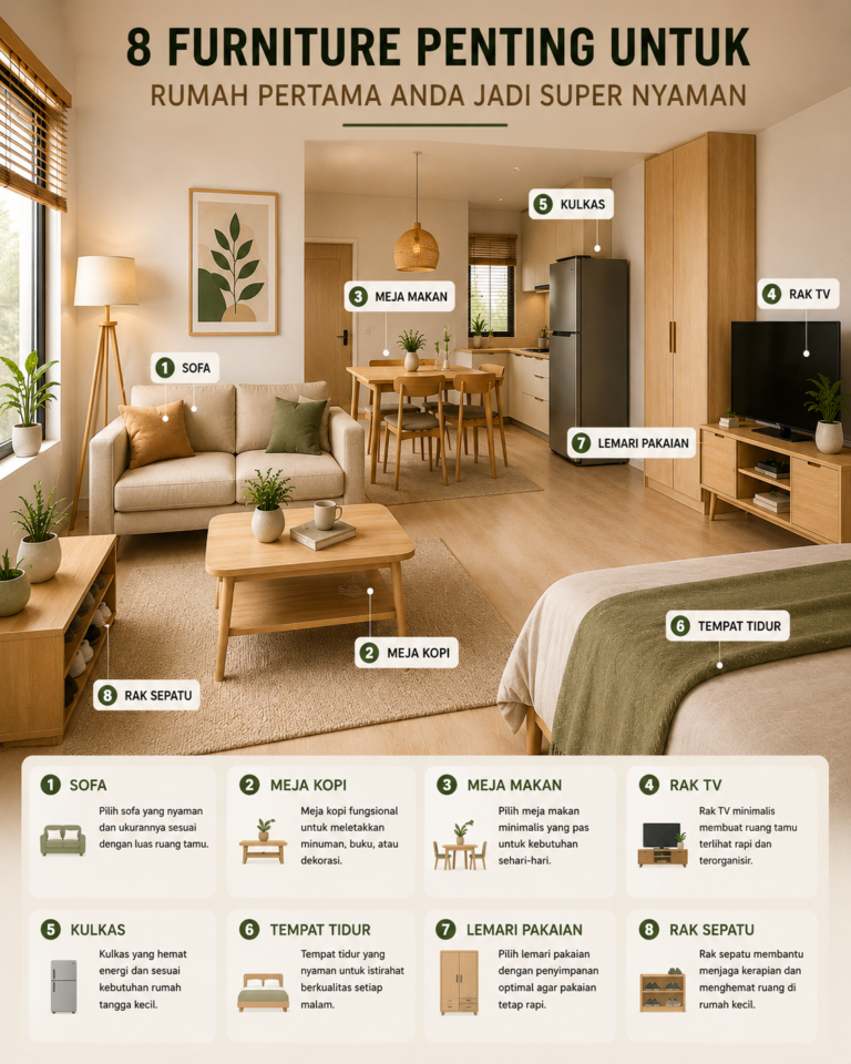 8 Furniture Penting untuk Rumah Pertama Anda Jadi Super Nyaman