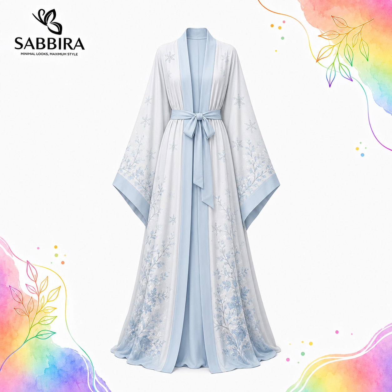 [LIMITED] Elvina Frost Abaya – Sabbira Winter Collection