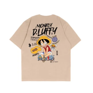 Otsky Kaos Pria Monkey D'Luffy Cream X G0014WL