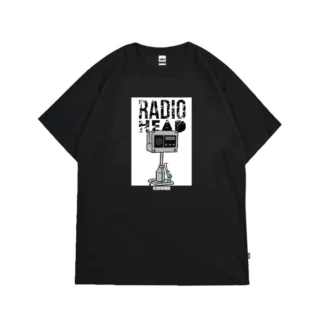 Otsky X 420Father Kaos Pria Radio Head Black Cotton 24s