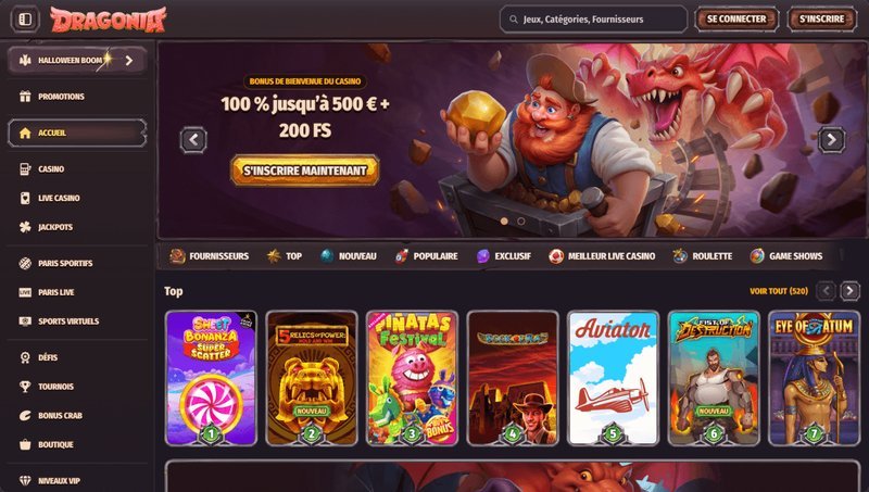 Trouvez les Meilleurs Bonus Sans Dépôt au Dragonia Casino en Ligne Francais
